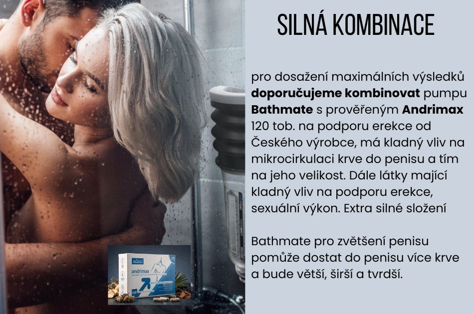 Bathmate Hydromax 7 a Andrimax seilná kombinace